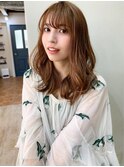 【山田】柔らかシアベージュ無造作フェミニンモテパーマ