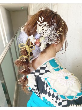 ガルボ ヘアー(garbo hair) #卒業式#ヘアアレンジ#ポニーテール#下村セット