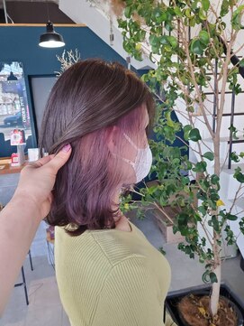 ノア(noa.) #インナーカラーパープル×白髪カモフラージュハイライト♪