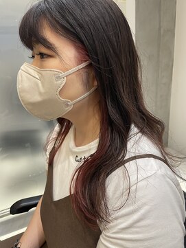 ワン 横浜(ONE005) ナチュラルブラウン×チェリーレッド