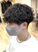ツイストスパイラルパーマ波巻きスパイラルパーマツーブロック