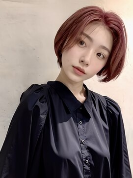 ピリオド(period.) ピンクブラウン/ショートボブ/ペールピンク