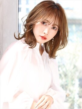 グランド(GRAND) 大人かわいい/ひし形レイヤー/ベージュアッシュ/20代30代40代