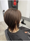 ★デザインカラー/レイヤーカット/ウェットヘアオリーブベージュ