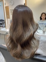 ブレンド 渋谷(BLend)&nbsp;ハイライトカラーマチルダボブインナーグレージュ前髪