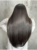 髪質改善　黒髪ストレート　艶感ロング　水素トリートメント　