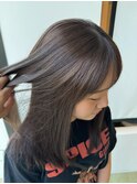 20代30代黒髪からつくる明るめグレージュ