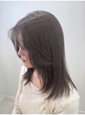 ブリーチなし韓国風グレージュカラー
