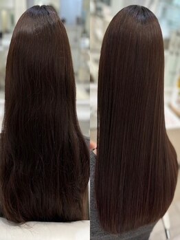 ヘアースパ ノッシュ 博多千代店(Hair Spa Nosh)の写真/【千代県庁口駅から徒歩1分】梅雨対策にも◎髪質を見極め、ダメージレスにこだわった縮毛矯正をご提供◇