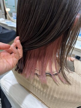 クロップ エス 湘南辻堂(crop es) 【crop es辻堂 藤田】桜色インナーカラー