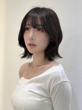 シー バイ ロンド 新宿(Sea by Lond) チェリーブラウン×くびれヘア[夏/ボブ/グレージュ]