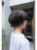 癖毛風柔らかショートボブパーマ