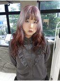 アプリコットオレンジ/くびれヘア/ウェーブショート［新潟］