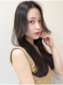 くびれヘアアプリコットオレンジ夏ヘアハイライトカラー