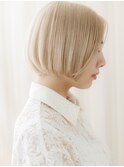 透明感ハイトーンカラーワンレンショートボブZ北浦和20代30代