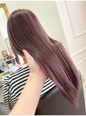 ハイライトカラーラベンダーカラー×ストレートロング