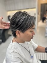 キュー 銀座(cue)&nbsp;バレイヤージュ　自然な透明感×白髪ぼかし