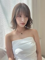 ロビー(LOBBY)&nbsp;『LOBBY』三浦　小顔カット外ハネボブ×柔らかベージュ