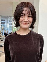 ライン(LINE)&nbsp;レイヤーボブ/ボブ/似合わせカット/マロンカラー