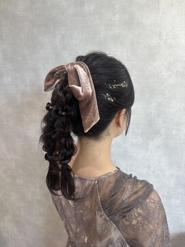ベル(belle) 編みおろしヘアアレンジ♪お呼ばれヘアセット