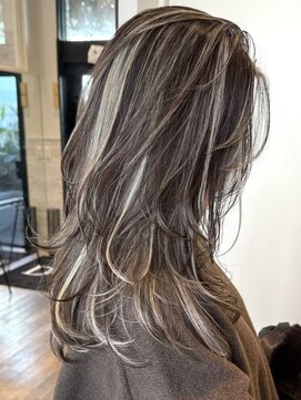 ディモアンド 表参道(Dimo&) xハイライト/イメチェン/ホワイトブロンド/外ハネボブ/美髪/