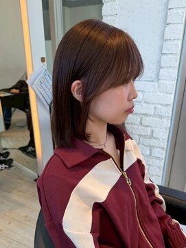 インク サカエ(inq sakae) ミディアムヘア/ココアブラウン/透明感カラー