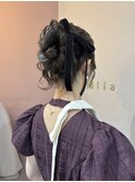 ミディアムの高めアップヘア★