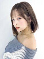 ロイプラスムサシコスギ(Roi+ musashikosugi)&nbsp;透け感たっぷりベージュ/ワンカールボブ/20代/30代/40代