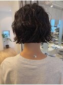 ショートカット髪質改善レイヤーボブ表参道切りっぱなしボブ