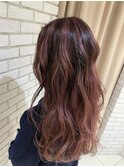 ピンクラベンダー×バレイヤージュカラー×ハイグラ