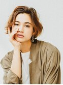 ひし形シルエット 小顔ウルフレイヤー ナチュラルグラデーション