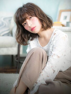 オーブ ヘアー ブランコ 久米川店(AUBE HAIR Blanco) ルーズウェーブ☆重めバングのカジュアルスタイル
