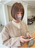ブラウンベージュ スリーク ボブ