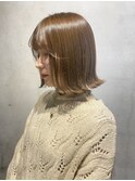 【ブリーチなしで育てたオリーブベージュ◎】