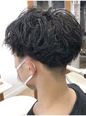 MEN'S HAIR &nbsp;センターパート　ツイストスパイラル　コンマヘア