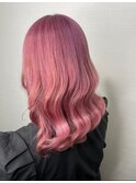＃ブリーチ１回で作る　＃桜ピンク　＃チェリーピンク