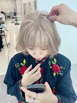 ギグスダブル 栄久屋大通店(gigs double)&nbsp;カールボブ/ホワイトブロンド