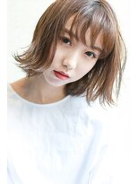 オーバーヘアー 所沢店(over hair)&nbsp;【over hair】 外はね×切りっぱなしミディアムスタイル