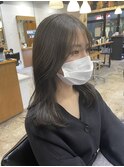 韓国風レイヤーカットウルフカット前髪カットグレージュカラー