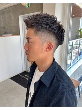 フラッグヘアー 博多駅前店(Flag HAIR) メンズカット短髪ツーブロック束感モテる黒髪