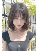 レイヤーカット　ニュアンスパーマ　オリーブベージュmori