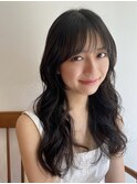 大人かわいい小顔レイヤー顔まわりレイヤー小顔シースルーバング