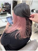 ★インナーカラーピンクこなれミディナチュラルボブ★
