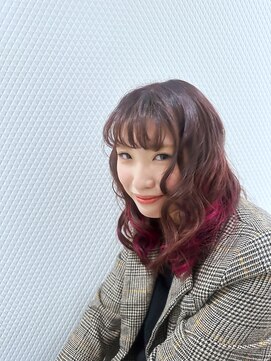 グランヘアー 南店(GRAN HAIR) インナーカラー♪ド派手ピンク