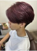 ダブルカラーセンターパート