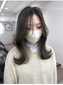 #グレージュ#くびれヘア#韓国ヘア#レイヤー