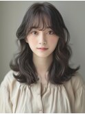 ☆オリーブグレーココアベージュ小顔クラゲヘアー/黒髪/髪質改善