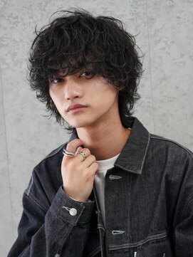 フィフス 名駅(fifth) マッシュウルフ×波巻きスパイラルパーマスタイル