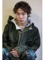 ブークル(boucle)&nbsp;メンズショートアップバングパーマ　ショートウルフ