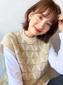 エル 横浜(eL) デザインカラー グランマッシュ フェイスフレーミング暗めカラー